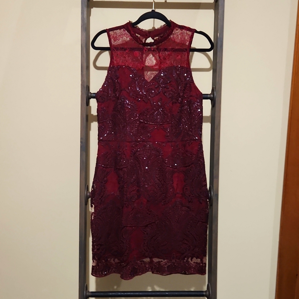 Sheer Sweetheart Neckline Cocktail Dress